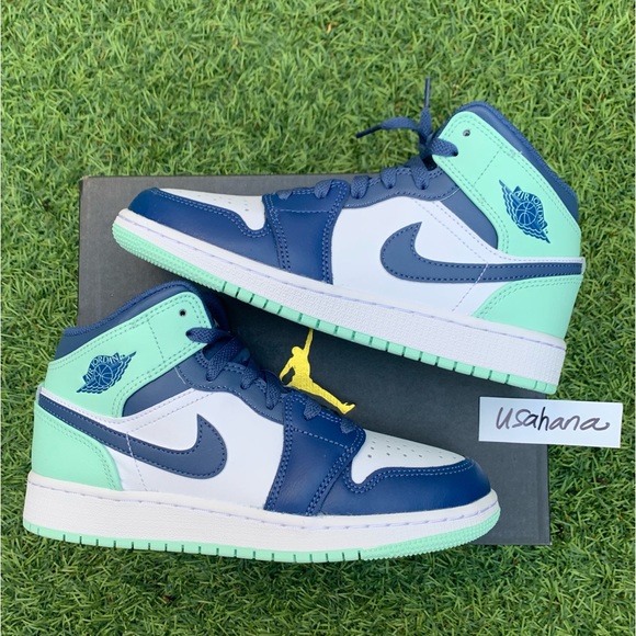 Jordan Other - Nike Air Jordan 1 mid GS teal shoes (big kids)
